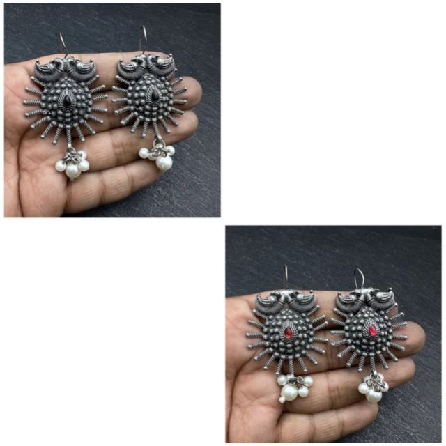 Black polish Bugadi /earrings