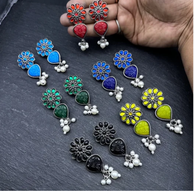 Black polish Earrings