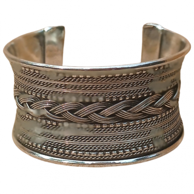 Oxidized Silver hand Calf adjustable with intricate work