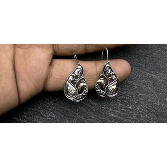 Small Oxidized bugadi Earring